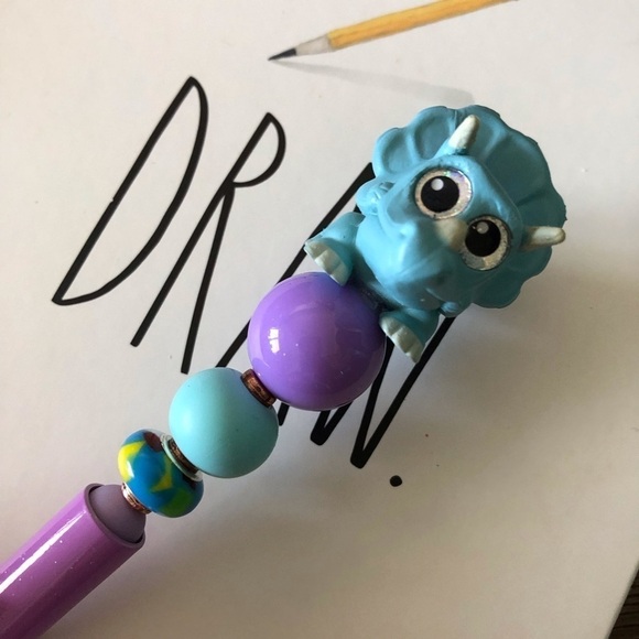 Disney Doorables: Toy Story: Trixie handmade beaded pen - Picture 1 of 3